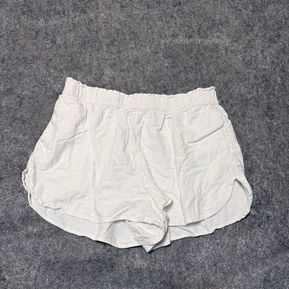 Universal Thread Womens Linen Shorts Size L Bright Cream White